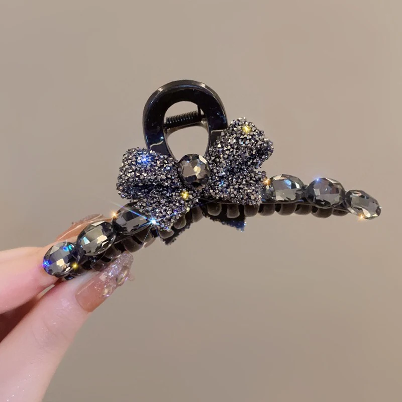 1 stücke Mode Kamelie Perle Haar Clip Mädchen Elegante Pferdeschwanz Clip Shark Clip Süße Große Krabben Klaue Haar Zubehör headwear – Detail 6