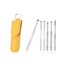Medical Ear Pickers 6PCS Stainless Steel Ear Spoon 360 Degree Spiral Cleaning Keep Your Ears Clean & Healthy Ear Scoop Set 6