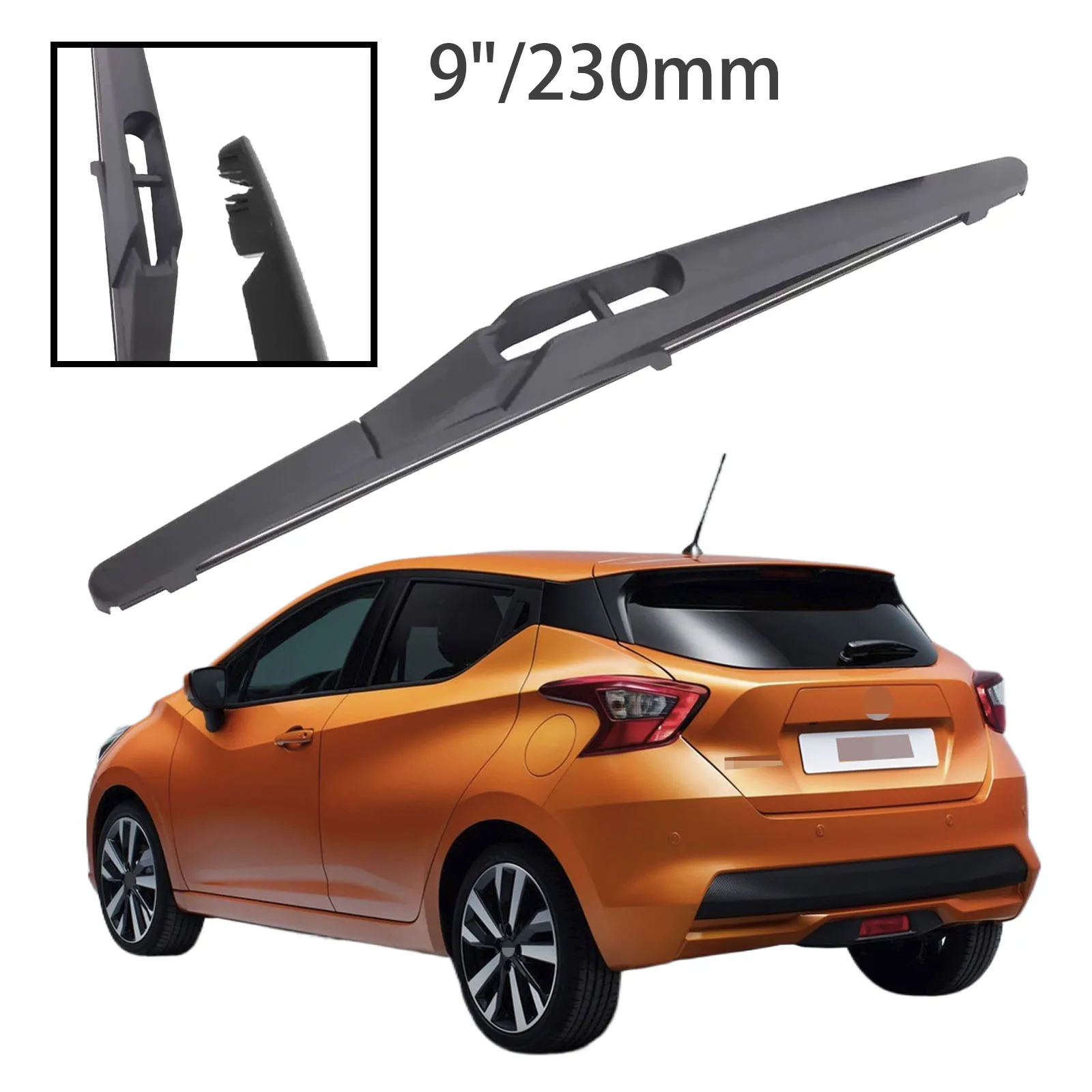 Rear Window Wiper Arm & 9-Inch Blade Set For 2017+ Nissan Micra K14 Hatchback - Ace Car Parts