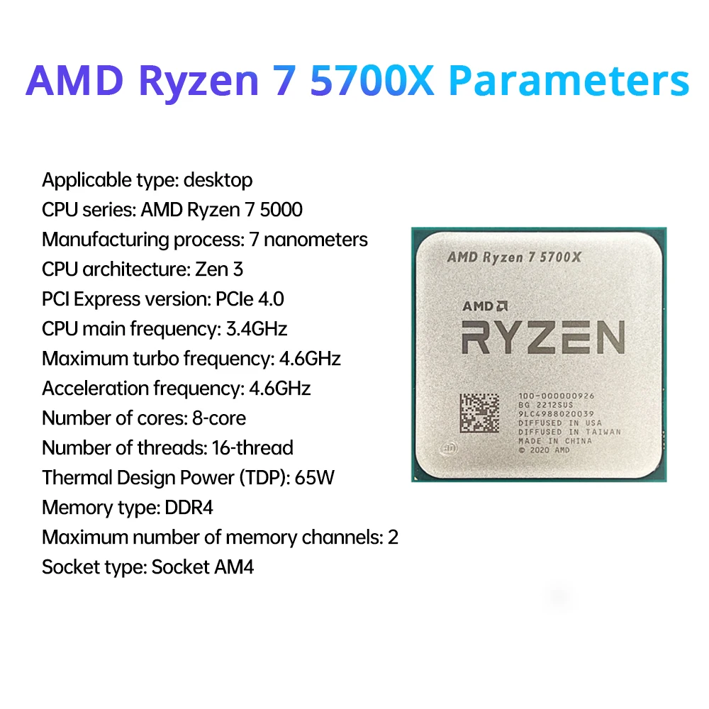 Ryzen7 5700X 　B550M 　DDR4メモリー 国内正規品 AMD Ryzen 7 5700X W/O Cooler CPU + ASRock B550M