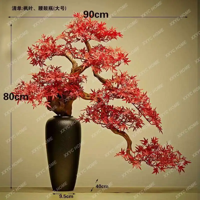 Artificial Greeting Pine Decoration Hallway Living Room Office Green Plant Potted Home