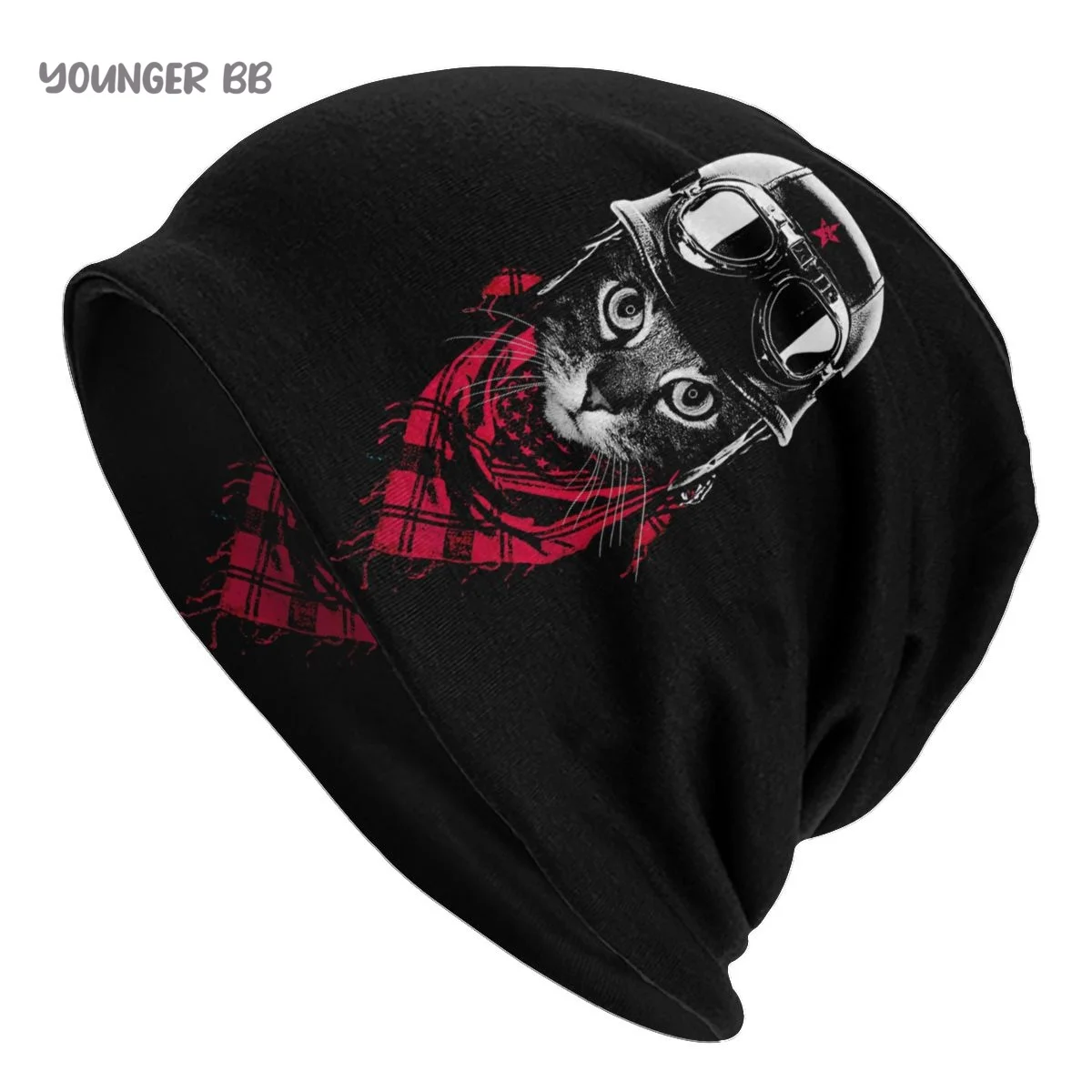 

Bonnet Hats Men Women's Knitting Hat Adventurer Cat Winter Warm Cap Beanies Thermal Elastic Caps