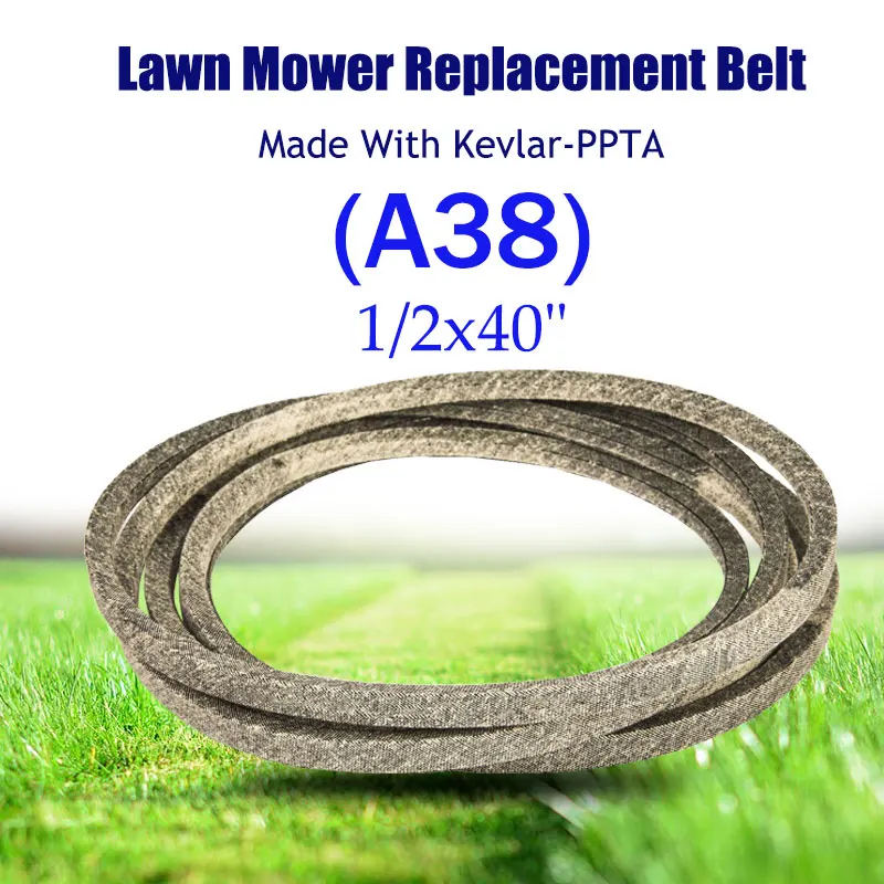 

V-belt A38 Accessories for Vehicles For Lawn Mower (1/2"x40") Car Tools Made with Kevlar FOR T/oro 26-9670 1-323630 504-00678