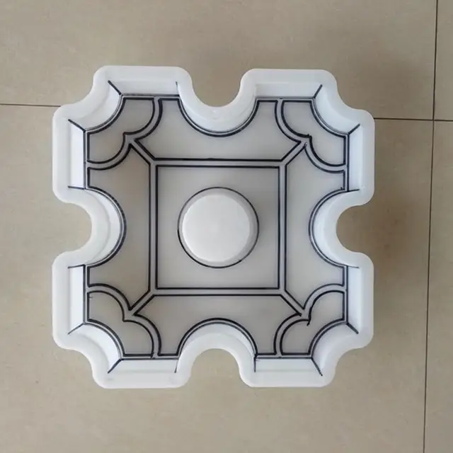 Műanyag Kerti Út Penész Járda Diy Path Maker Mind Povad Cement Kilenc Lyukú Gyep Ültetése Tégla Dekoráció - Image 6