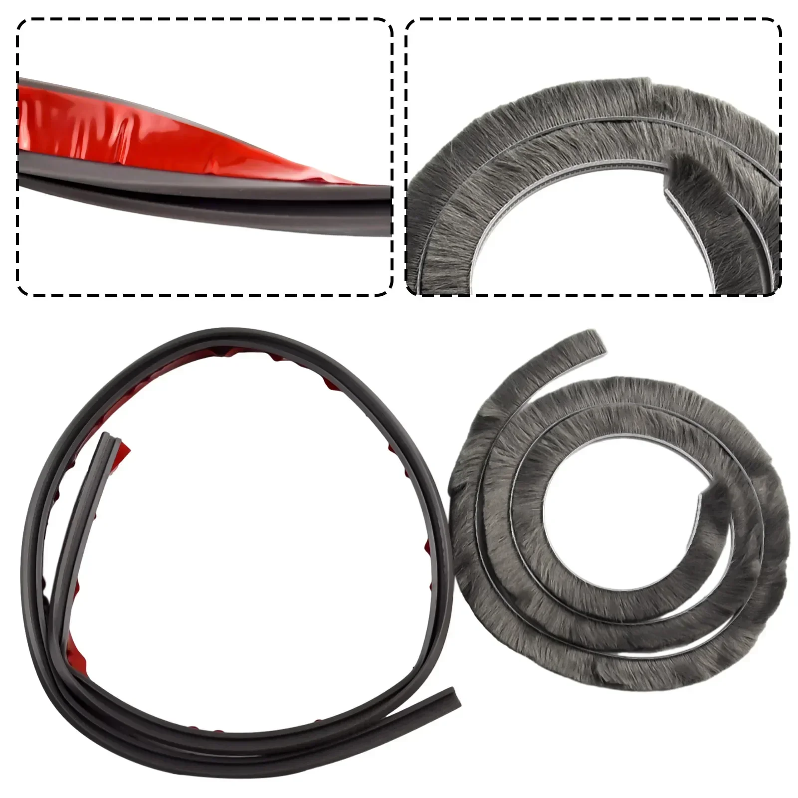 Door Seal Strip 100CM Door Bottom Brush Seal Strip Insectproof Soundproof Door Bottom Sealing Strip Window Weather Sweep Seals