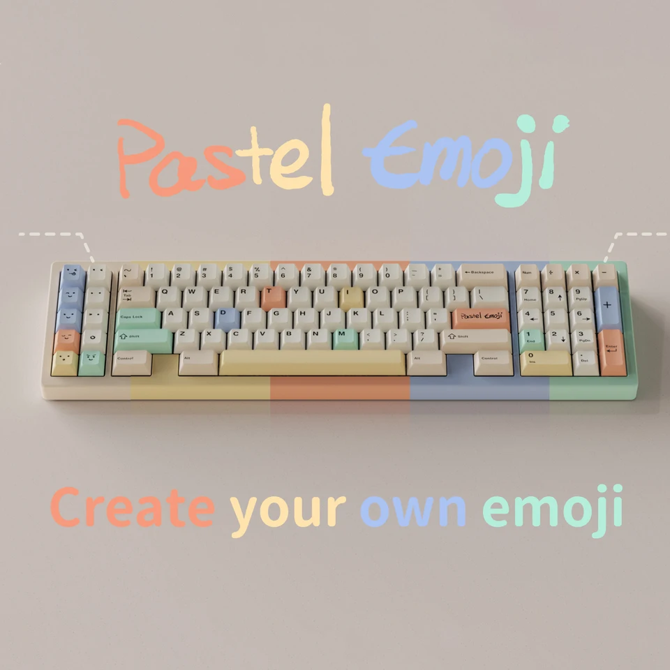 TUT Pastel Emoji バブルティーキーキャップセット