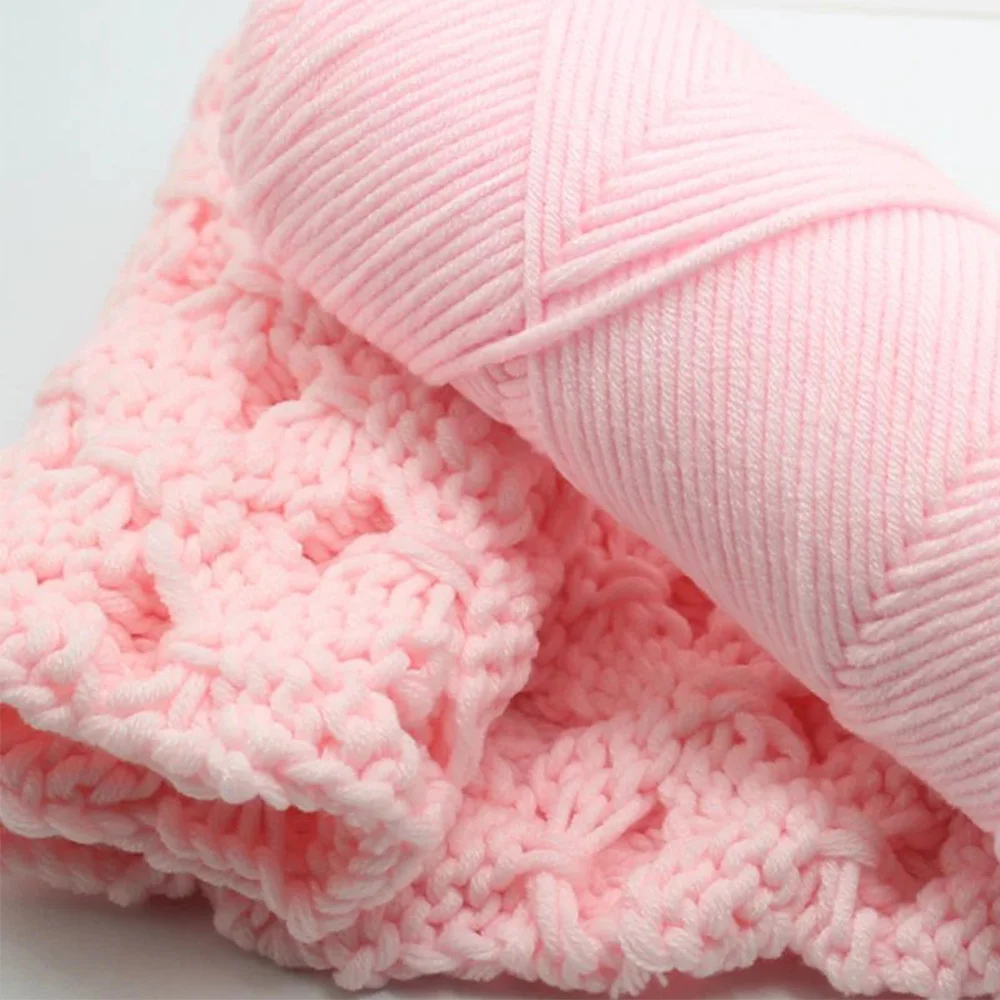 100g/roll 8-ply Milk Cotton Yarn Hand-Knitting Thread Soft Warm DIY Cotton Threads Baby Wool for Hand Knitting Crochet Yarn