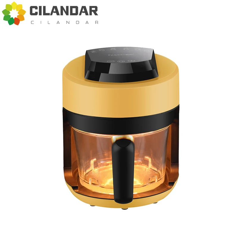 2024 Multifunctional  220V air fryer household transparent visualization fully automatic air fryer small capacity electric fryer air fryer visualization electric fryer multifunctional fully automatic oil free intelligent