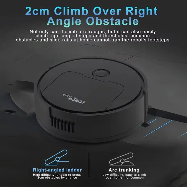 Automatic Portable Mini Floor Robot Vacuum Cleaner Smart Collision Turn USB Rechargeable Home Sweeper 4