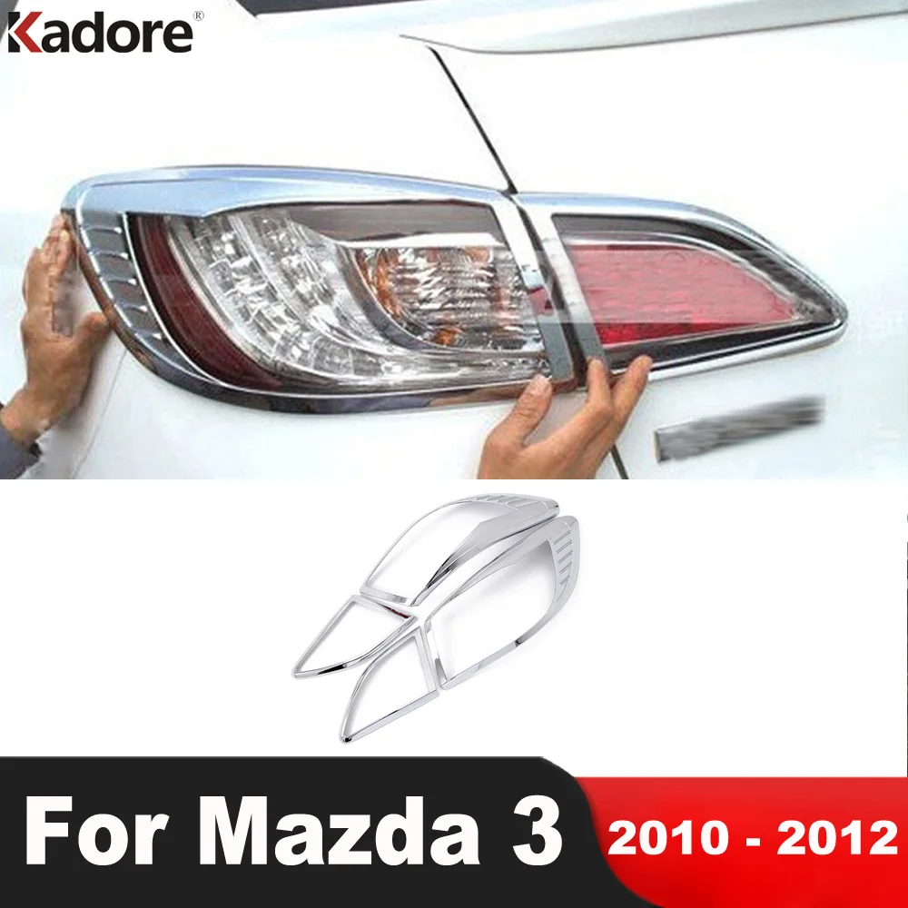 

Задняя крышка фонаря, отделка для Mazda 3 Mazda3 2010 2011 2012 Седан, хромированный задний свет автомобиля, защитный молдинг, отделка, аксессуары