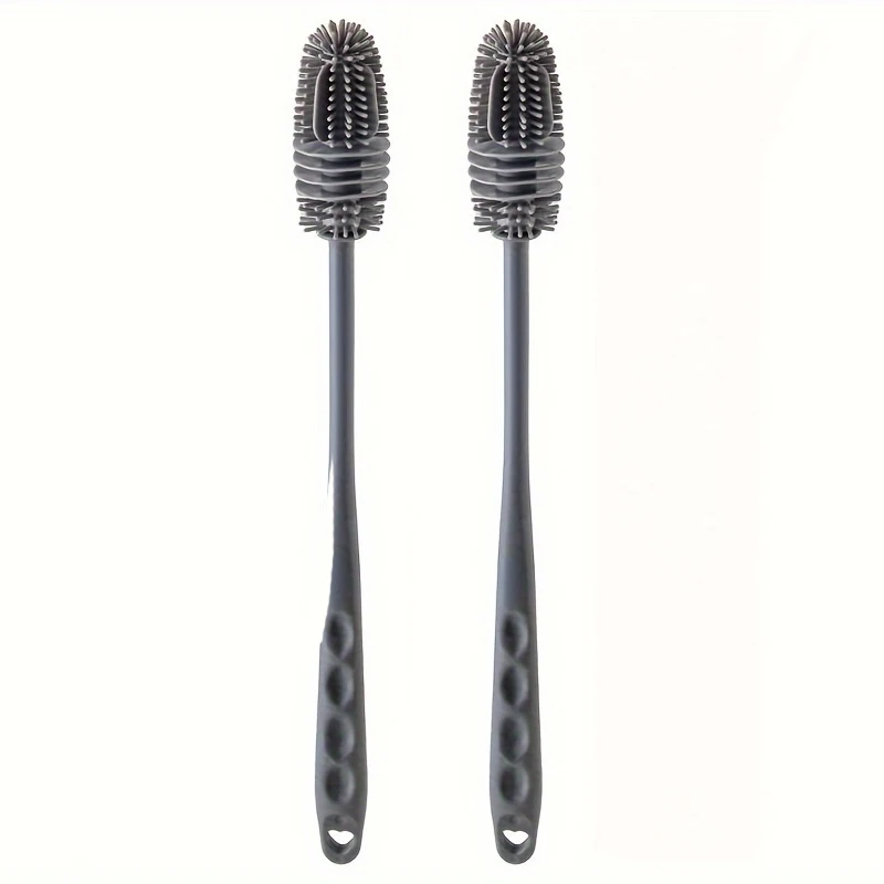 Silicone Long-Handle Bottle and Glass Cleaner Brush
