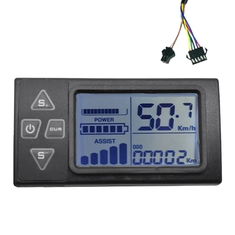 

LCD Ebike Display Dashboard Meter 24V 36V 48V 60V S861 For Electric Bike BLDC Controller Control Panel(SM Plug)