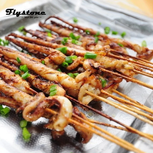 Bbq 15 Cm/30 Cm 30/50Db Bambusz Fa Nyársok Étel Hús Tool Barbecue Party Eldobható Hosszú Botok - Image 4