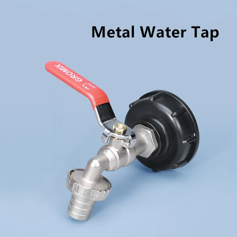 Tank Tap Connector S60x6 Coarse Thread 1/2'' 3/4'' Water Coupling Adapter 1000L Garden Home Replacement Valve Fitting