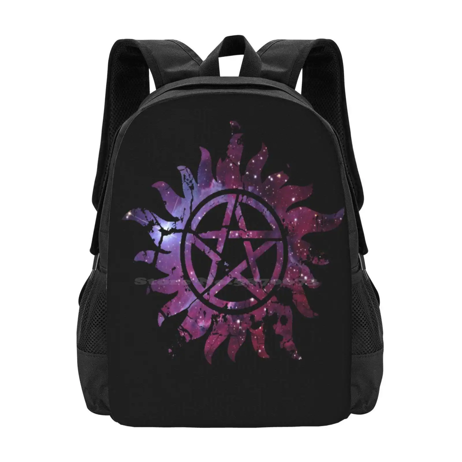 

Supernatural Anti - Possession Galaxy Print Large Capacity School Backpack Laptop Bags Supernatural Winchester Dean Sam Cas Anti