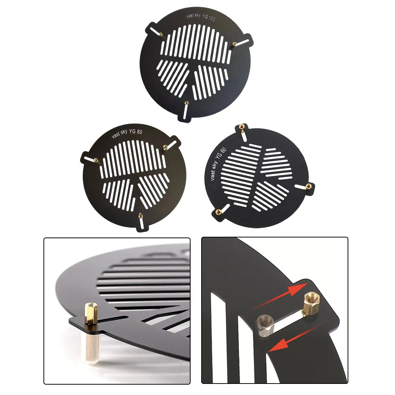 Focusing Mask for Telescopes Easy to Use Black Anti Slip Easy to Install Aluminum Alloy Astronomical Telescope Accessories