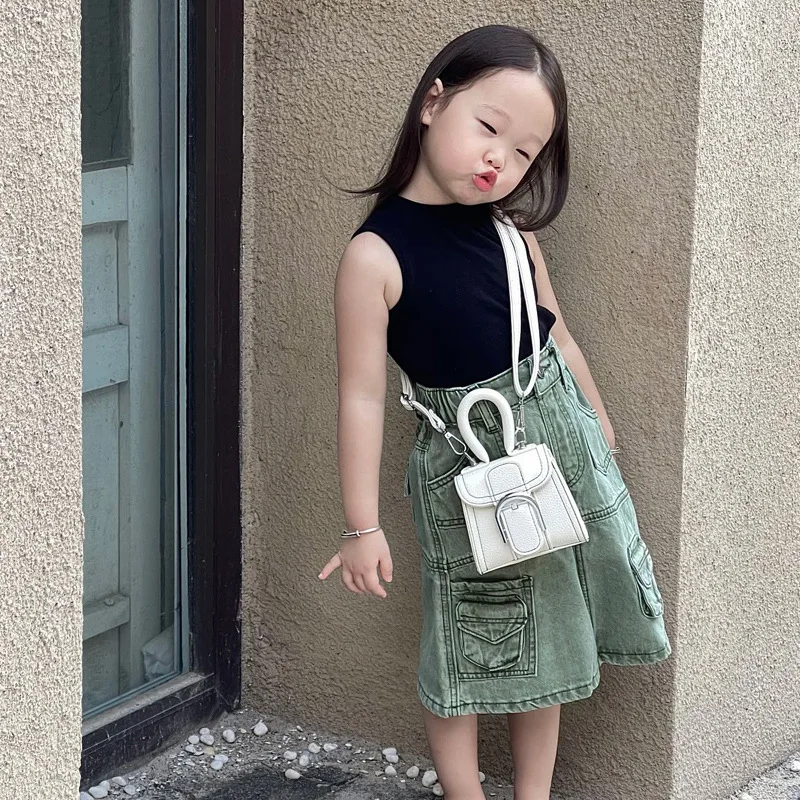 Mini Children Bags For Girl  2023 New Trend  Portable Texture Shoulder Crossbody Bag Sale With Free Shipping