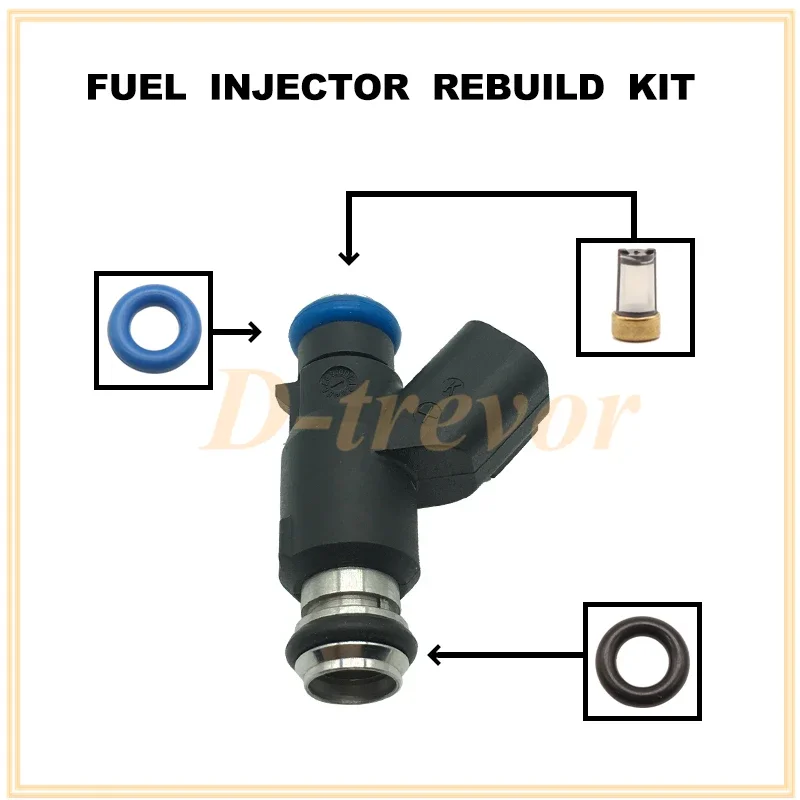 Fuel Injector Seal O-Ring Kit Seals Filters for Mitsubishi Junjie 1.8 4G93 25377440