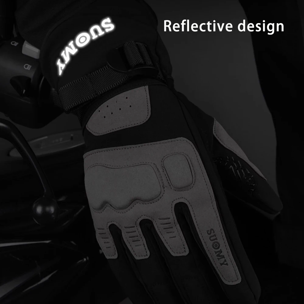 SUOMY Winter Motorcycle Gloves Waterproof Moto Motocross Gloves Windproof Warm Glove Touch Screen Motorbike Riding Guante Summer