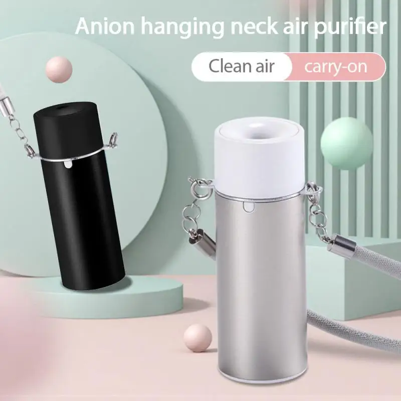 Portable Air Purifier 3.7v Wearable Design Durable Fast Charging Portable Car Accessories Necklaceanion Air Purification Abs