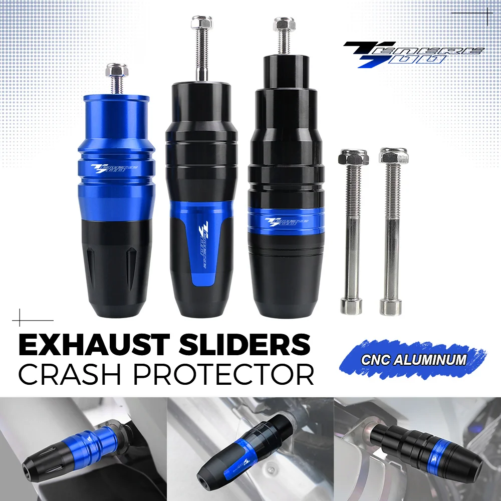 

TENERE700 Exhaust Frame Sliders Crash Pad Protector Falling Protector FOR YAMAHA TENERE 700 2019 20-2021 Motorcycle Accessories