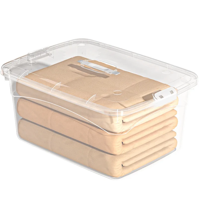 Transparent Plastic Storage Box Thiened Large Capaci for Clothes Toys Clothes for Home Student Dormi Plastic Storage Box