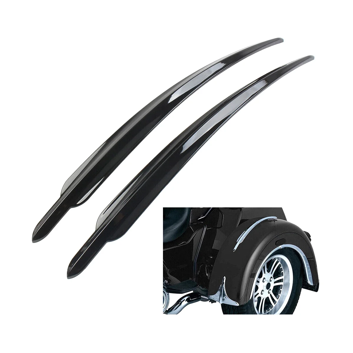 

Rear Fender Top Center Trim Fit for Harley Trike Tri Glide Ultra FLHTCUTG Black