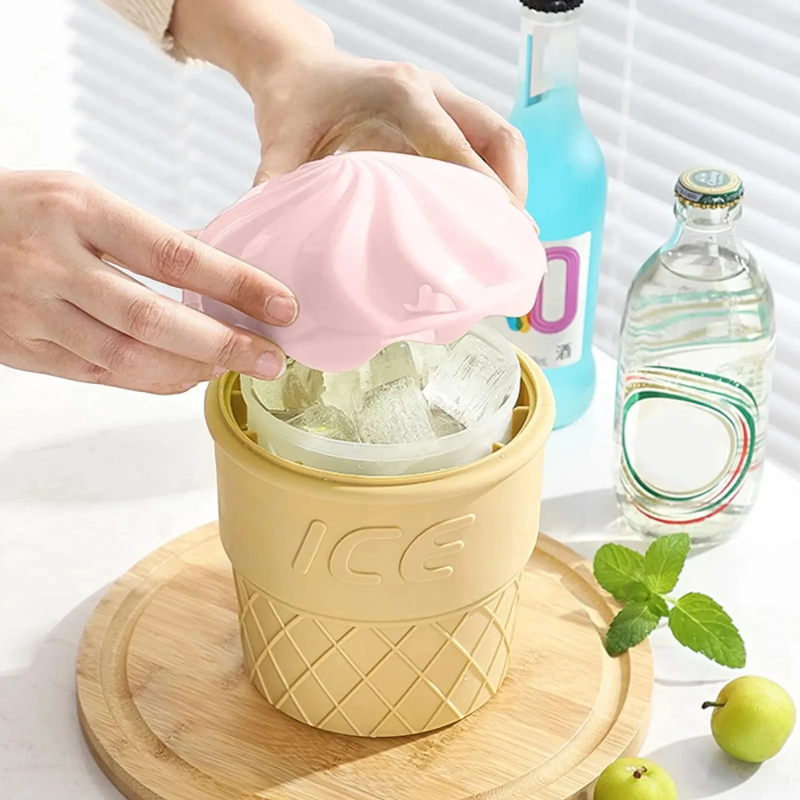 Eis Doppelschicht Silikon Eiskübel Getränke ChampagnerRot Wein Bier Spezielle Eimer Outdoor Kreative Eismaschine Wein Eimer – Detail 2
