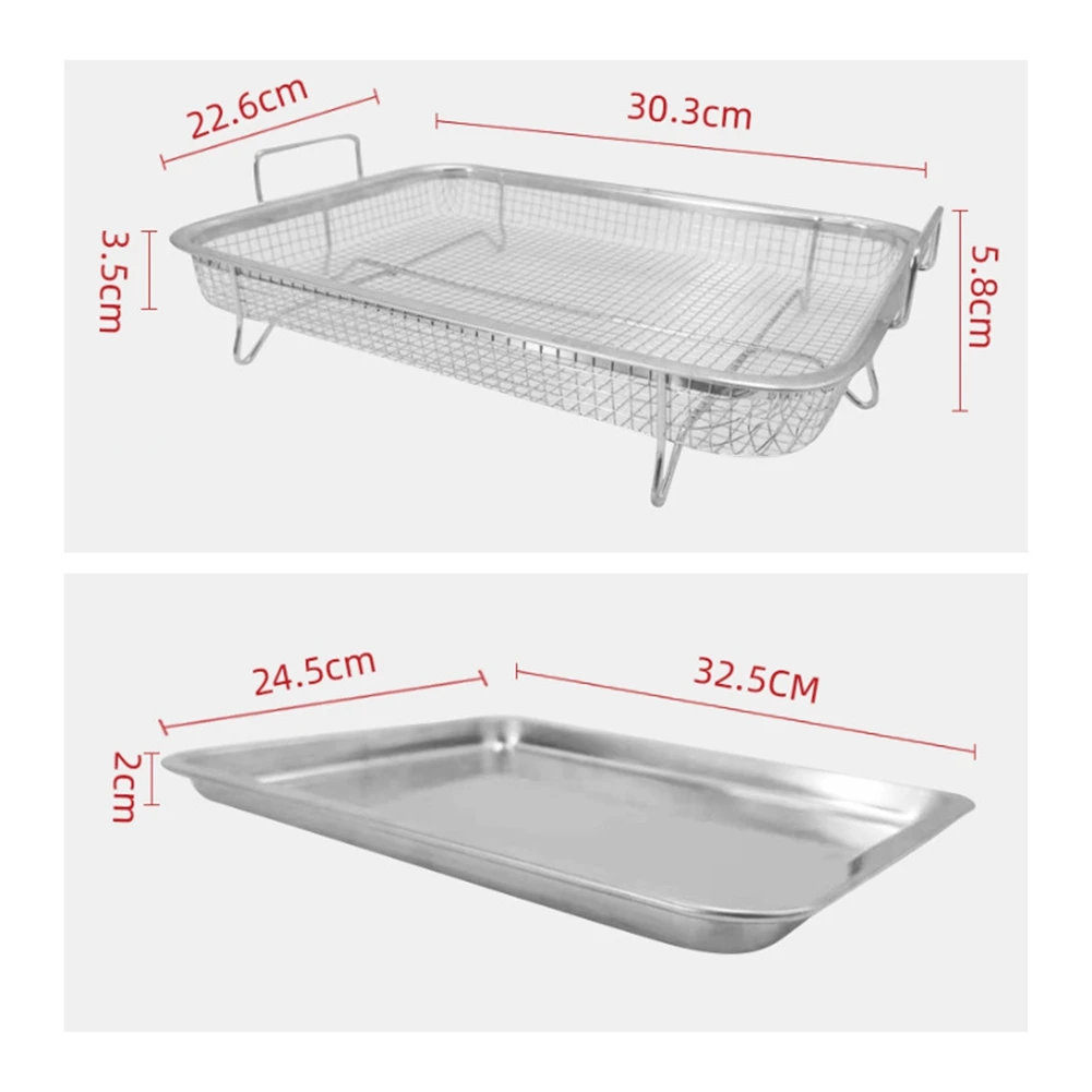 Dropship Air Fryer Baskets 8 Inch Stackable Air Fry Crisper Basket 304  Stainless Steel Crisper Tray For Oven Air Fryer Accessory 3 Piece Round to  Sell Online at a Lower Price