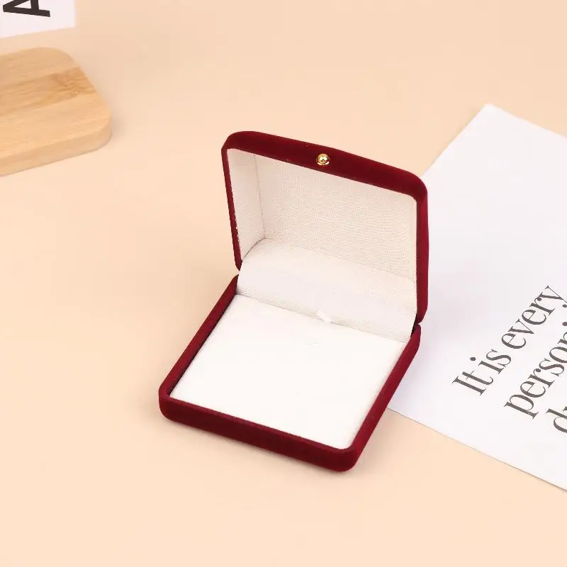 Flocking Gold Buckle Jewelry Box Pendant Ring Necklace Earring Bracelet Display Storage Box Luxury Feelings Packaging Box