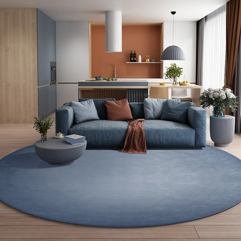 Luxury Nordic Bedroom Decor Plush Carpet Large Area Round Cloakroom Rug Washable Non-slip Mat Minimalist Carpets for Living Room 4