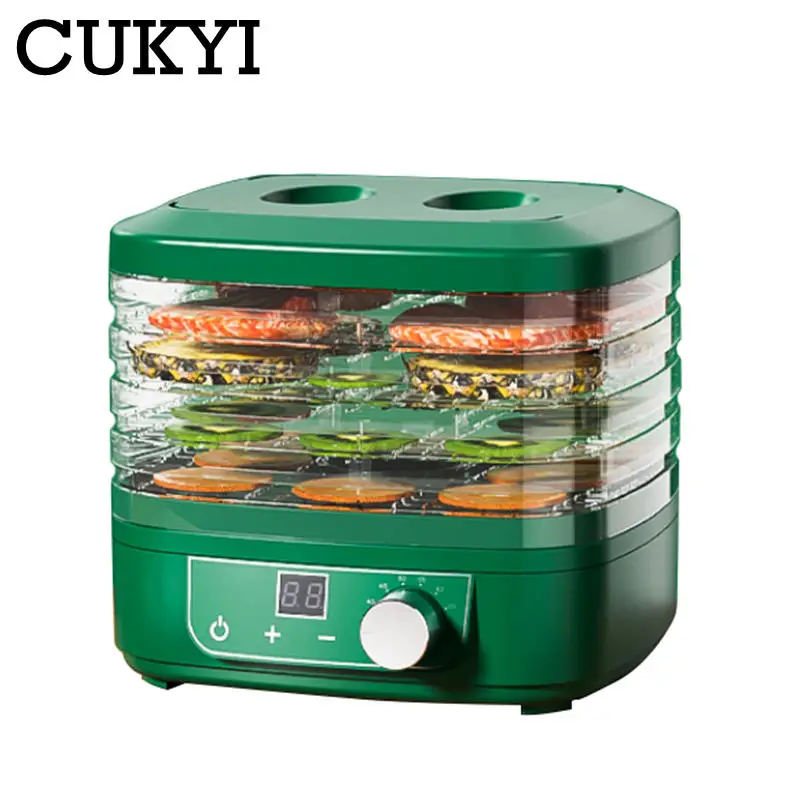 CUKYI Dried Fruit Vegetables Herb Meat Machine Household MINI Food Dehydrator Pet Meat Dehydrated 5 Trays Snacks Air Dryer EU 3