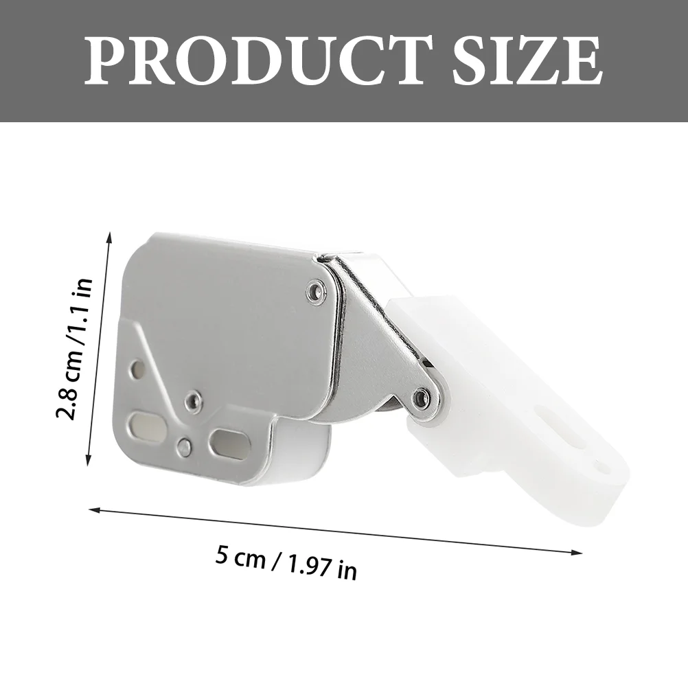 8 Pcs Elephant Trunk Lock Door Latch Cupboard Locks for inside Cabinet Push to Cold Rolled Steel Hidden Hardwares cabinet door latch