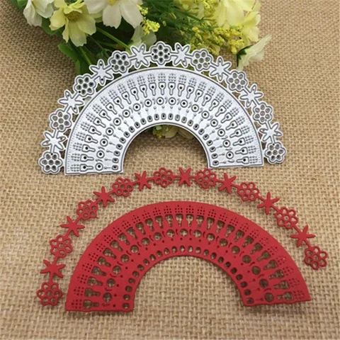 

Lace flower Metal Cutting Dies Stencil Scrapbooking Photo Album Card Paper Embossing Craft DIY Dies Cut Semicircle