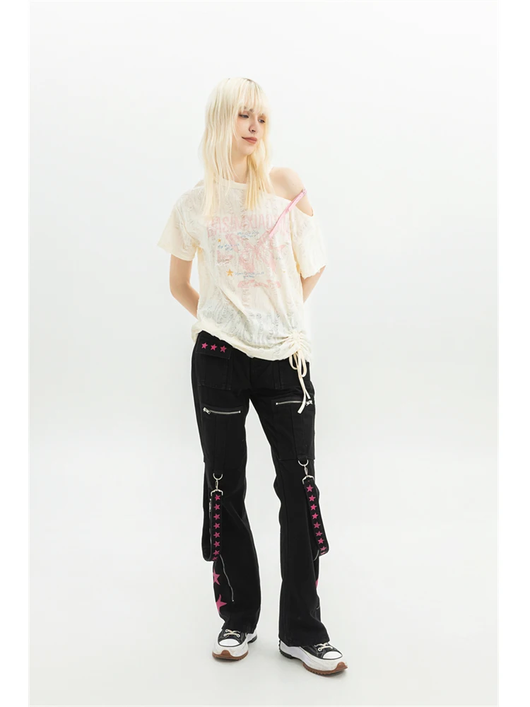 パンツ 00s archive design buggy black denim 00s ARCHIVE】 wide buggy denim pants - メルカリ