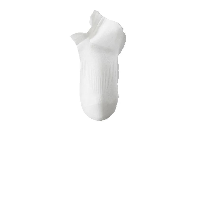 2025e Pure Men's Zhuji Industry Boat Spring Summer Thin Full Cotton Sweat-Absorbing Deodorant Sports Short White Socks_voghion.com