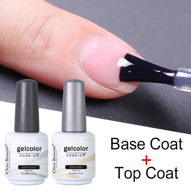 No Wipe Top Coat Base Coat Primer UV Gel Nail Art Tips Manicure Gel Nail Polish Color Gel Polish esmalte semi permanente color gel polish nail gel polish uv gel polishes semi permanent gel varnish hybrid glitter manicure primer top coat nail art