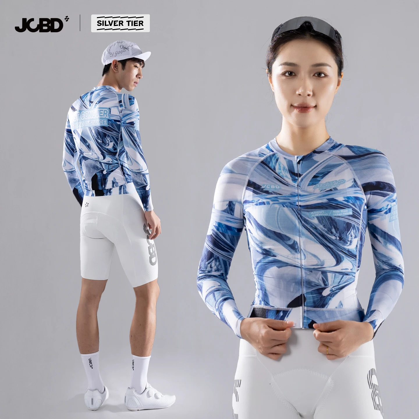 JCBD ART 남성용 사이클링 저지 여성용 경량 속건 슬림핏 에어로 통기성 퍼포먼스 로드 바이크 저지 긴팔