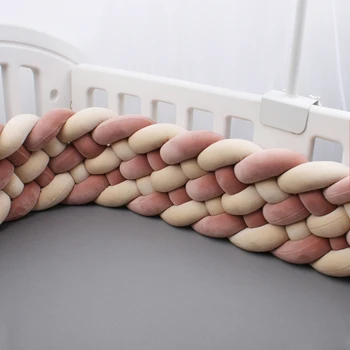20-22 centimetri di Larghezza Lettino Paraurti Treccia Nodo Cuscino Cuscino Paraurti Per Culla Protezione Culla Paraurti Room Decor 2M