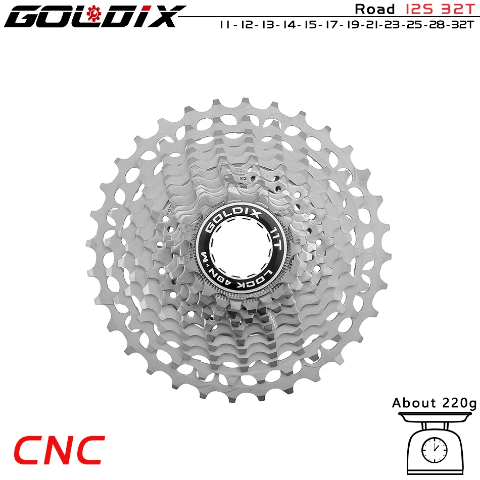 Free Shipping GOLDIX Ultralight 11/12 Speed ROAD Bicycle Cassette
