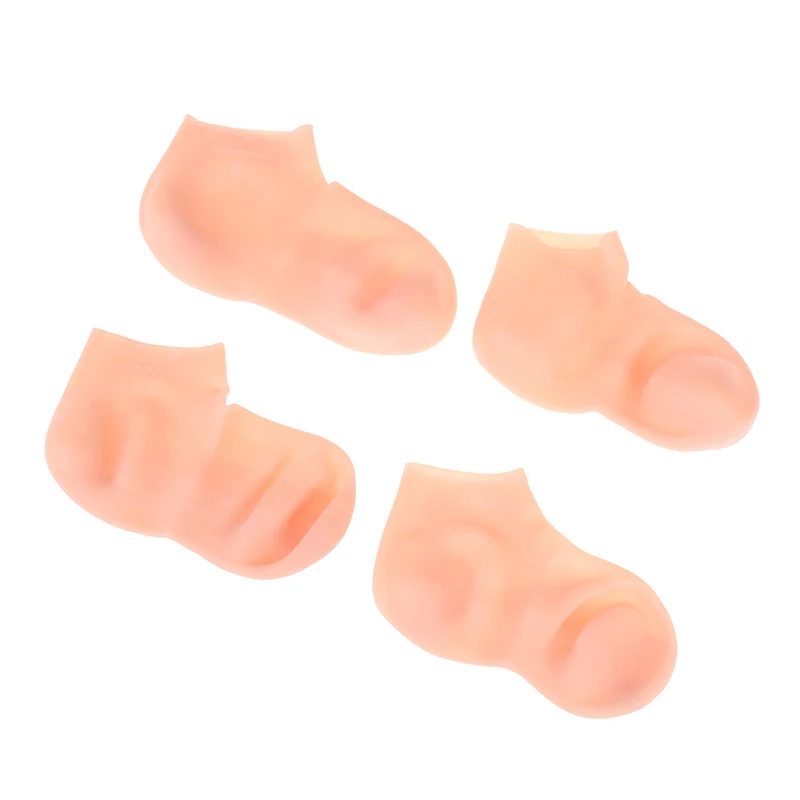 

1 Pair Silicone Moisturizing Spa Gel Heel Socks Exfoliating And Preventing Dryness Foot Skin Rejuvenation Foot Care Elastic Sock