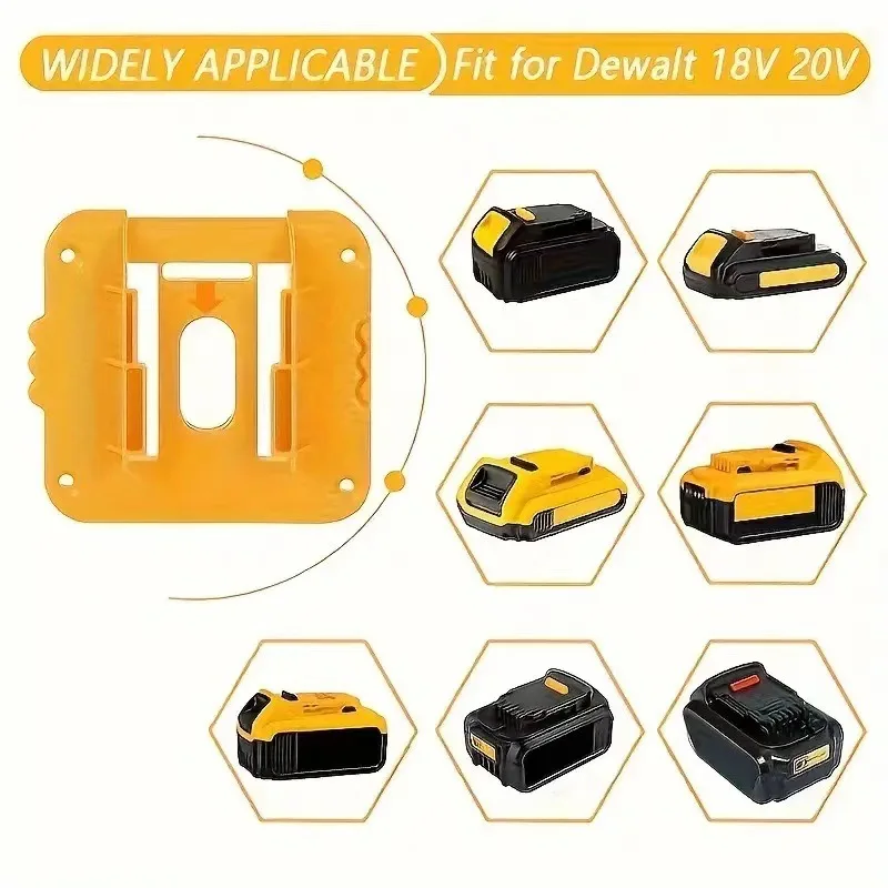 Dewalt 18V 20V 리튬 이온 배터리 용 배터리 홀더, 벽걸이 형 배터리 보관 홀더 작업 밴 선반 도구 상자 용 배터리 랙