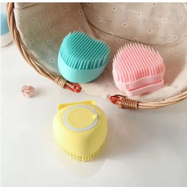 Bath Brush With Hook Soft Silicone foot brush Cleaning Mud Dirt Remover Massage Back Scrub Showers