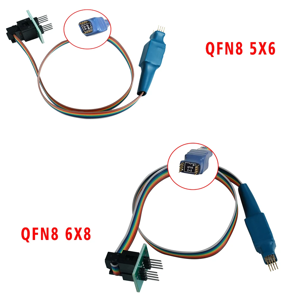Test Clip Probe Line DFN8 QFN8 WSON8 to dip8 Chip Read Write Burning Needle 1.27 6x8 6X5 SOP8 150/200-208 MIL RT809H/F
