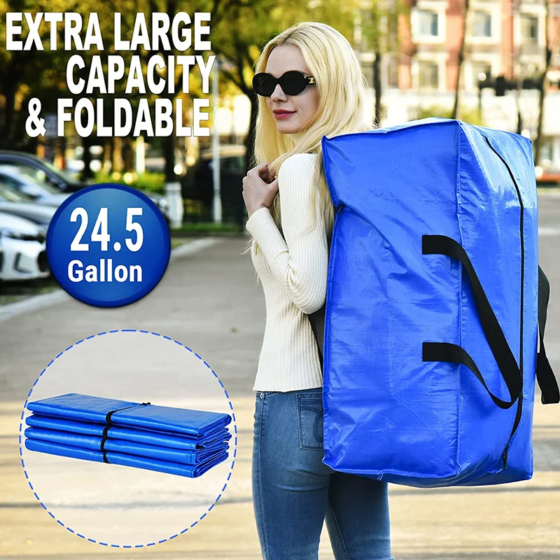 

Moving Bags Heavy Duty with Strong Zippers and Handles Collapsible Moving Supplies Storage Totes for Packing Moving Storing