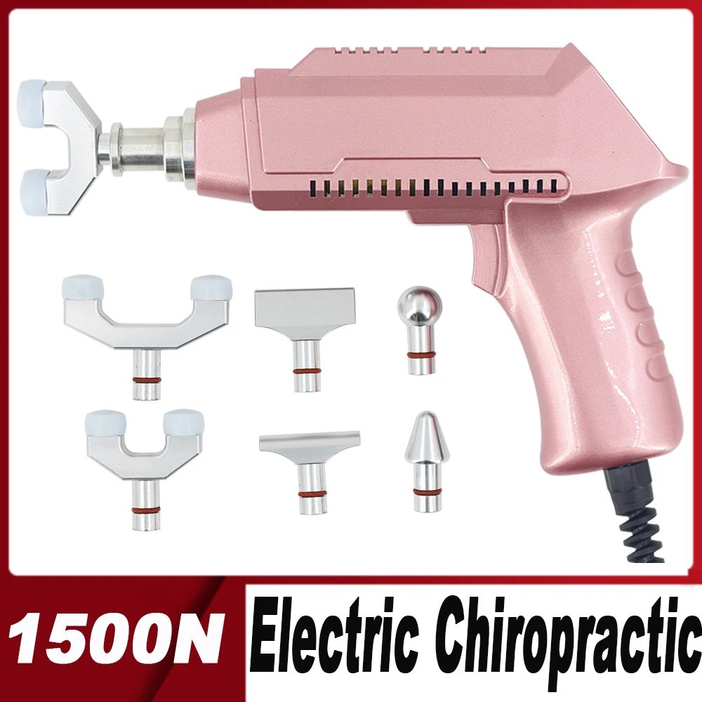 

1500N хиропрактика, инструменты для регулировки, 30 уровней, Регулируемая терапия, искусственный Поясничный синдром, облегчение боли, электрический пистолет-массажер