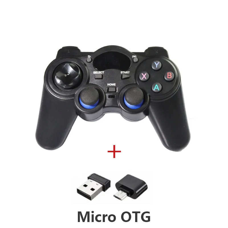 2.4G Wireless Game Controller Joystick Gamepad with OTG Converter for PS3 Android TV Box Raspberry Pi 4 Retropie Retroflag NESPi 