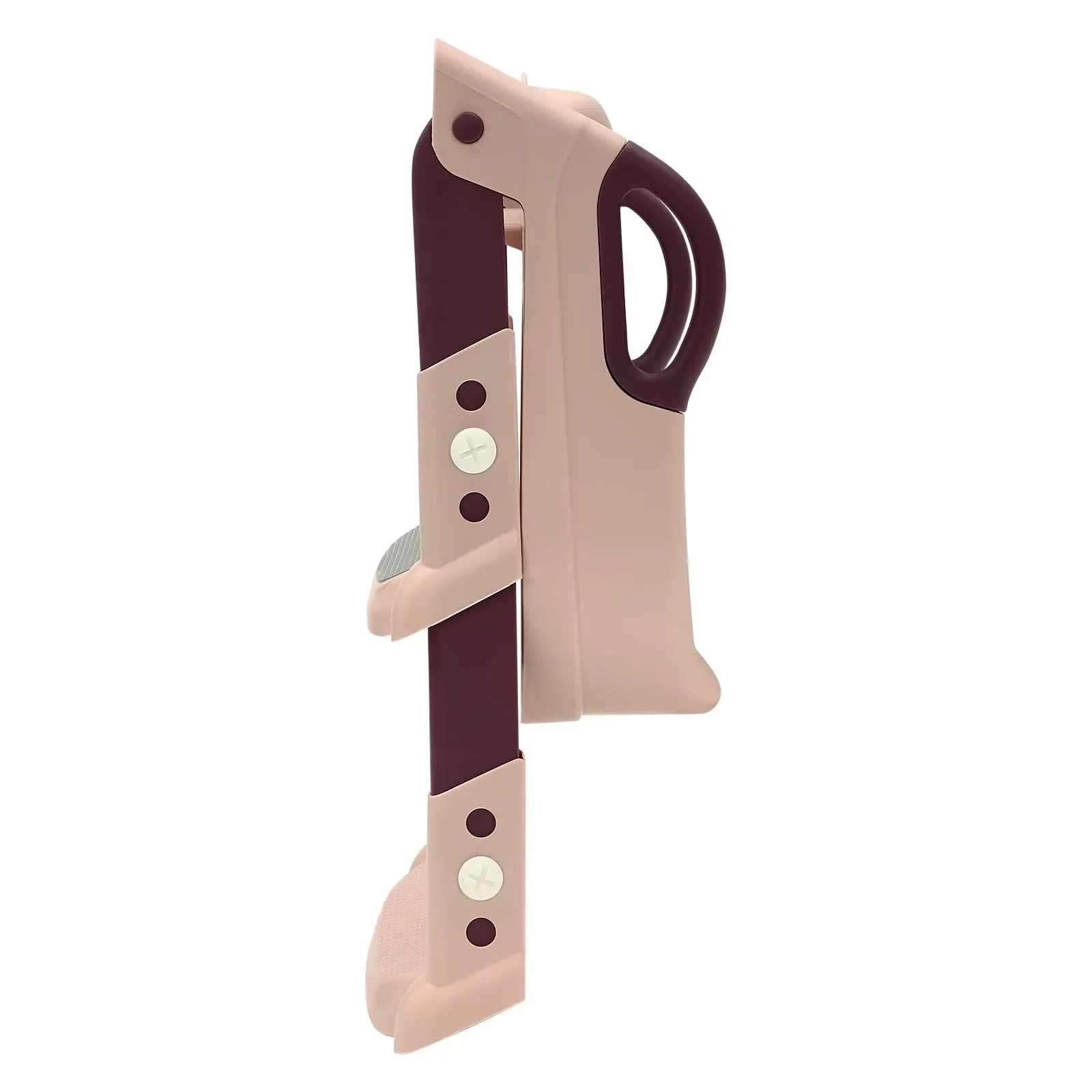 Kleinkind-Toilettensitz mit Treppe, höhenverstellbar, rutschfest, sicher, bequem, PU-Kissen für 2–7 Jahre alte Kinder, Rosa – Detail 1