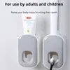 1pc Waterproof Toothpaste Squeezer Automatic Toothpaste Dispenser Wall Mount Bathroom Bathroom Accessories Toothbrush Holder 4