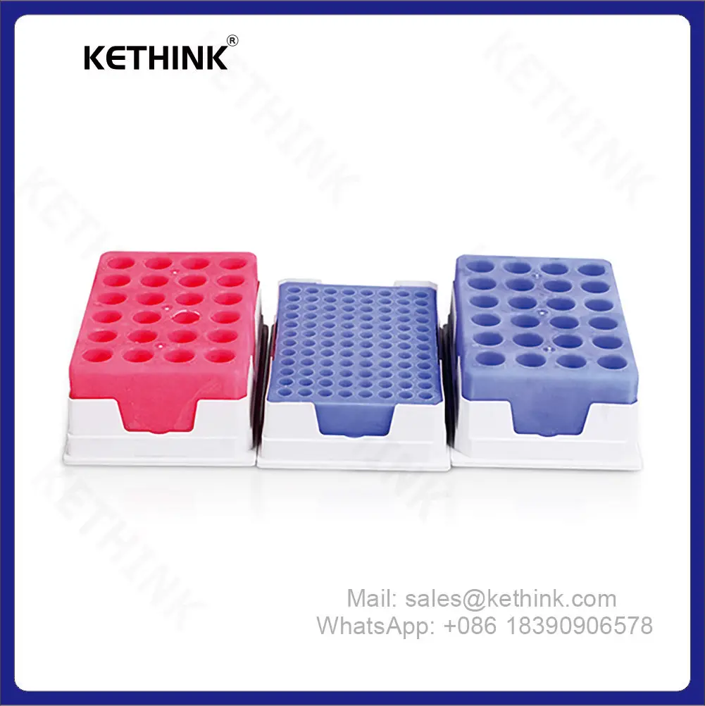 NEW KETHINK KT-PCR-96 Lab Use PCR Plate Cooler PCR Low Temperature Indicator Ice Box